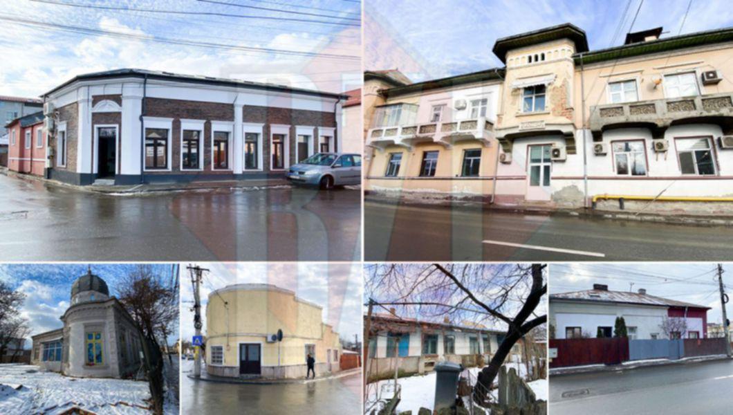 Imagini cu case celebre, ce au avut proprietari evrei, din zona străzilor Sfântul Andrei, Strada Alexandru Ipsilanti Vodă sau G.M. Cantacuzino din Municipiul Iași