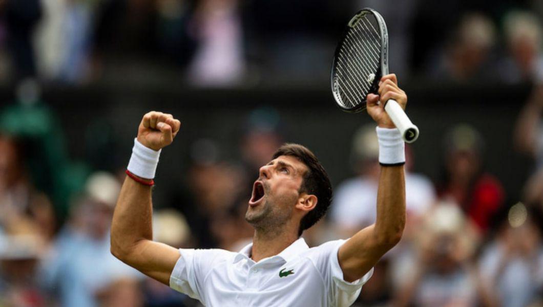 Novak Djokovic se bucură pentru o victorie
