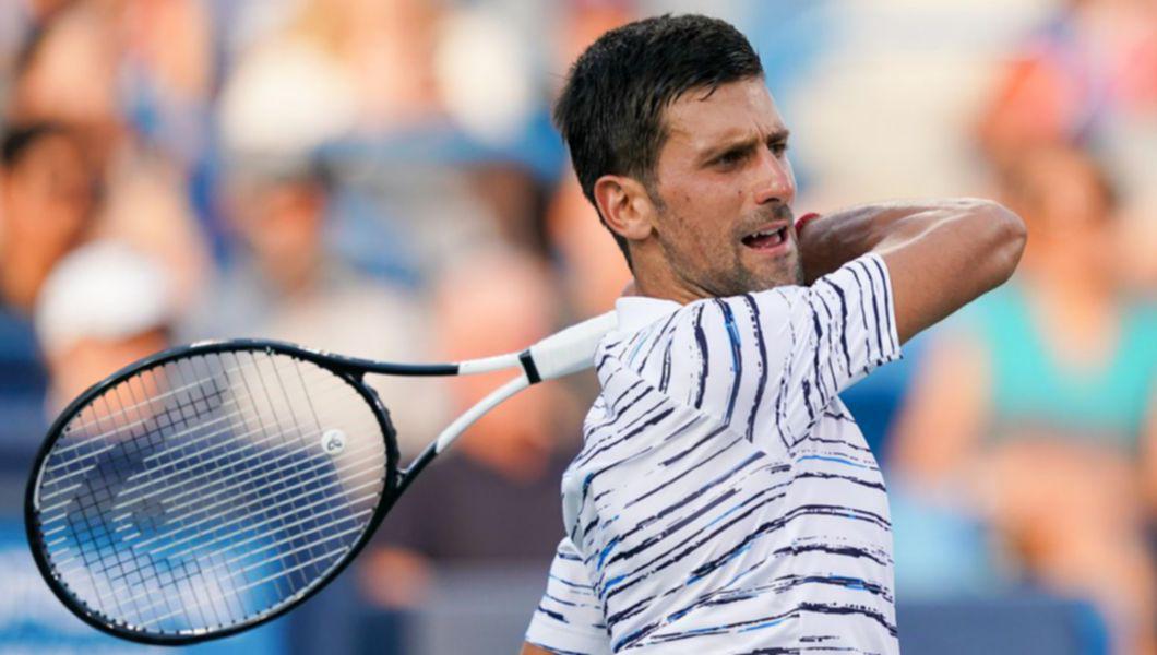 Novak Djokovic în timpul unui meci de tenis