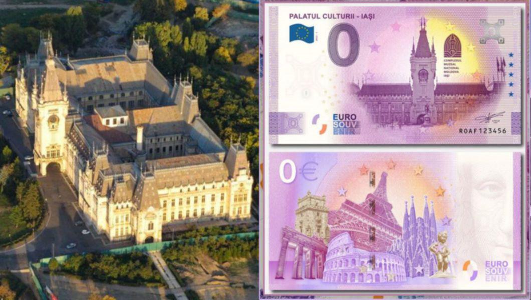 Bancnote Euro și Palatul Culturii din Iași