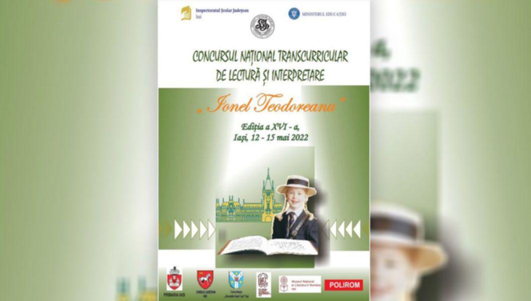 afisul Concursului National Transcurricular de Lectura si Interpretare Ionel Teodoreanu