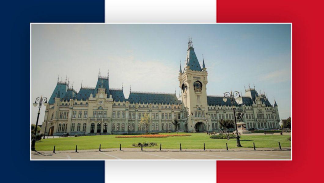 Palatul Culturii din Iași și steagul Franței