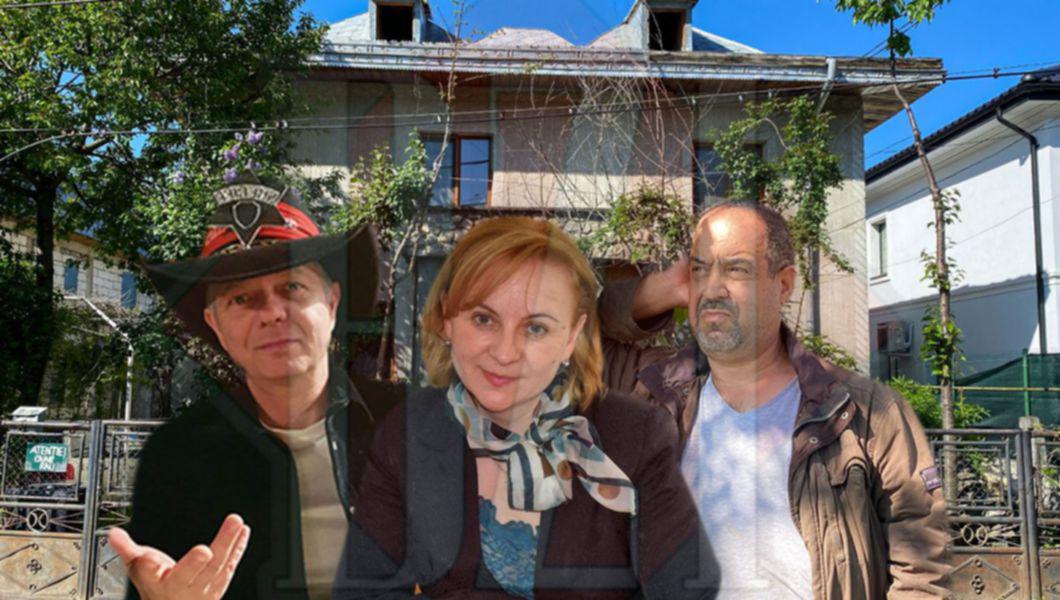 Paul Drobotă, Milina Drobotă și Jalal Yassin lângă imobilul de pe strada Brândușa, din municipiul Iași