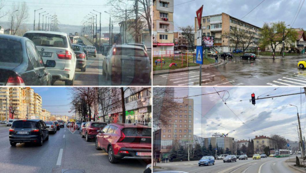 Trafic rutier pe Șoseaua Bucium, pe Șoseaua Nicolina, pe bulevardul Păcurari și pe Anastasie Panu, în municipiul Iași