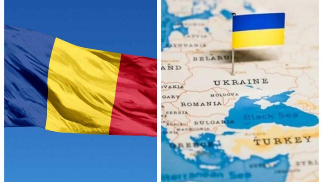 colaj steag Romania harta Ucraina