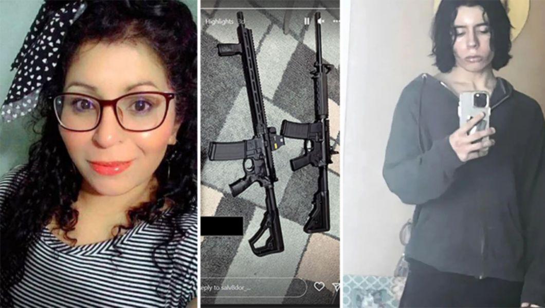 colaj cu arma si cu mama celui care a lansat un atac armat la o scoala din SUA
