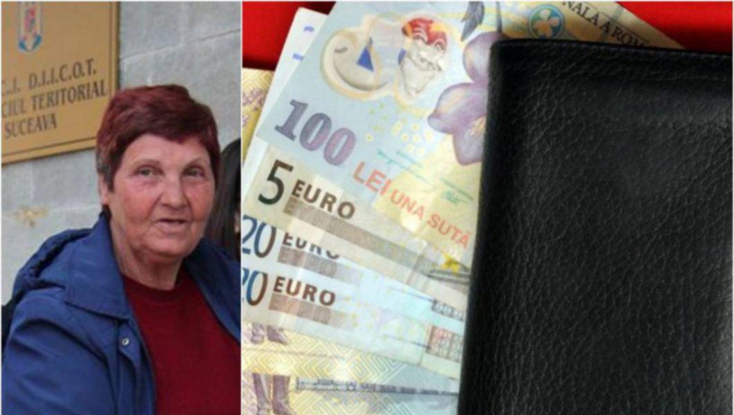 colaj femeie de 74 de ani suspecta talharie si bancnote de 100 de lei