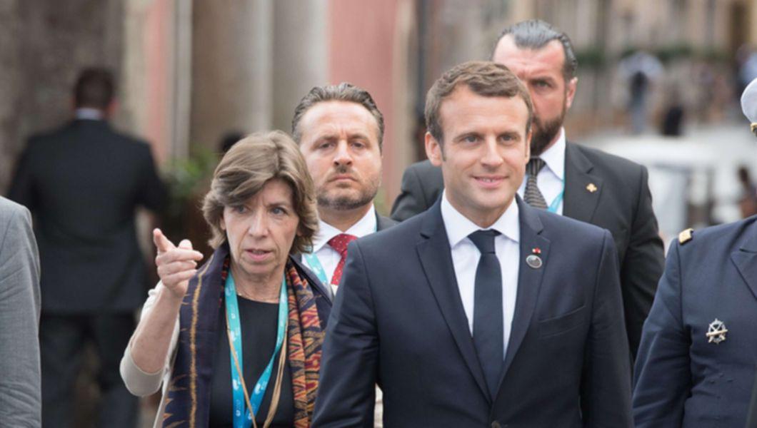 Catherine Colonna si Emmanuele Macron
