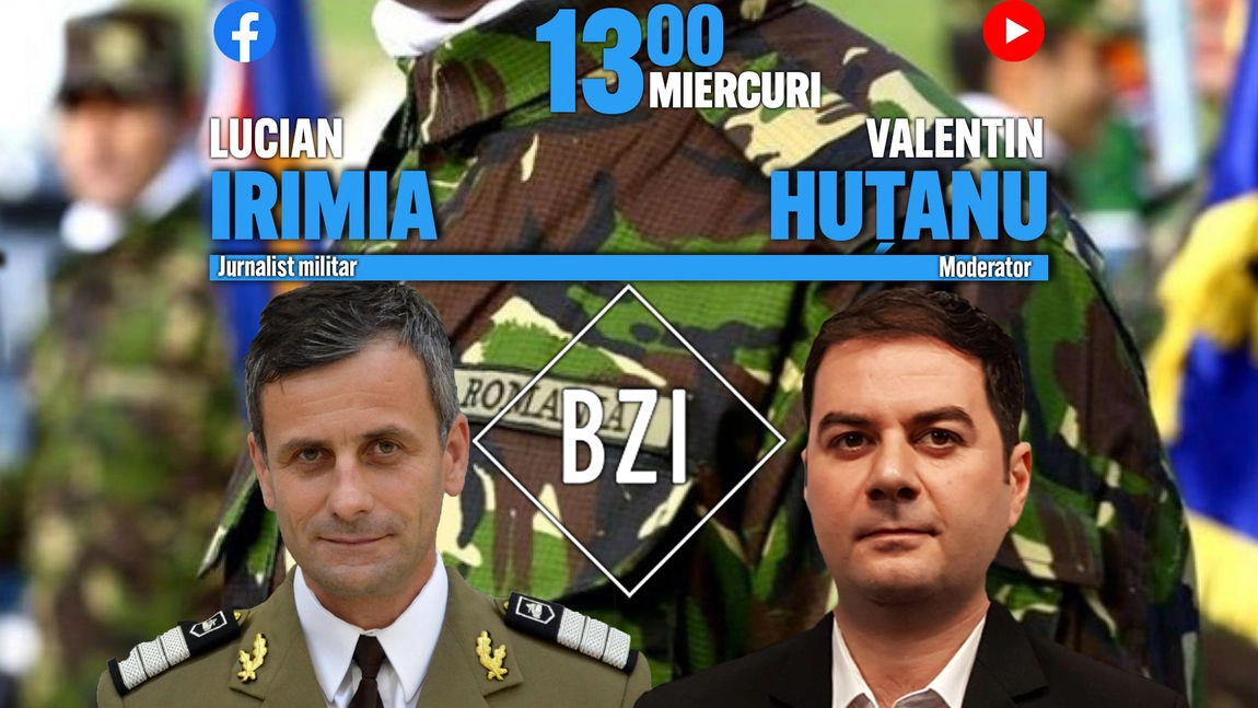 Editie din campul de lupta in Platoul BZI LIVE! Jurnalistul militar, Lucian Irimia, vine cu povesti superbe din Bosnia sau Afganistan - LIVE VIDEO