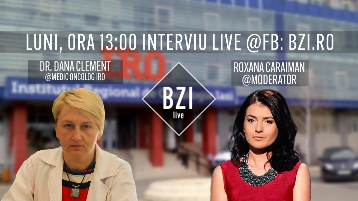 O emisiune de maxim interes la BZI LIVE! Medicul oncolog, Dana Clement, de la Institutul Regional de Oncologie Iasi, ne spune cum putem afla daca suntem predispusi sa facem cancer