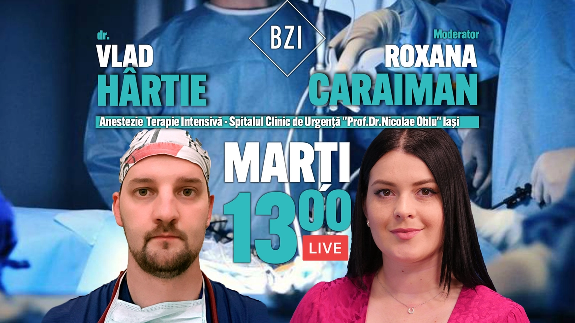 Medicul care se ocupa de suferinta creierului vine in studioul BZI LIVE. Dr. Vlad Hartie va face dezvaluiri uluitoare - LIVE VIDEO