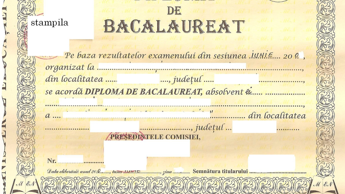 Diplome de bacalaureat la vanzare