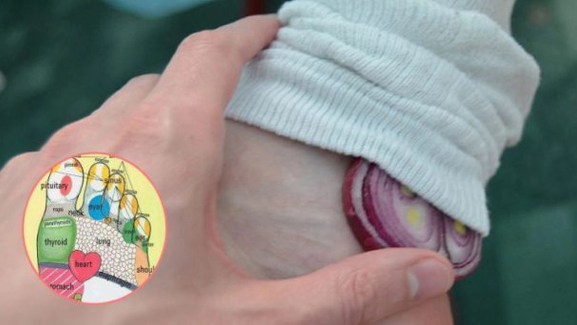 Ce se intampla daca pui ceapa pe talpi seara inainte de culcare. Beneficiile sunt uimitoare