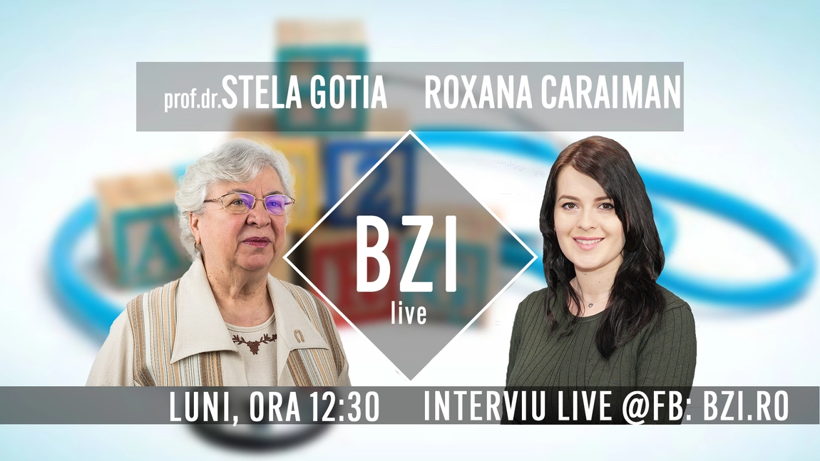 Unul dintre cei mai cunoscuti medici pediatri vine in emisiunea BZI LIVE. Prof. dr. Stela Gotia va vorbi despre boala care face ravagii printre copii - LIVE VIDEO