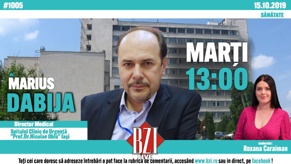 O emisiune medicală de impact despre cel mai performant organ al omului. În studioul BZI LIVE este invitat dr. Marius Dabija