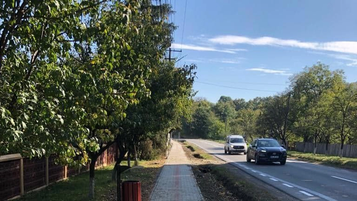 Reabilitare trotuar Răducăneni – Bazga - FOTO