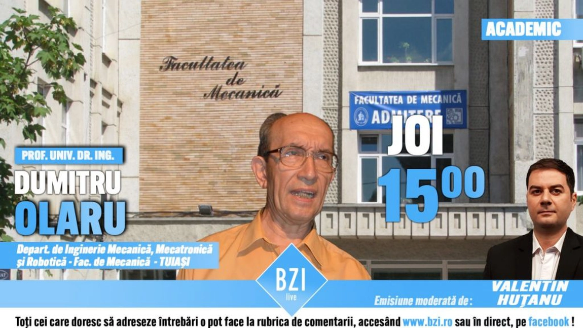 LIVE VIDEO Este universitarul care activează în domenii care au directă legătură cu lumea contemporană. Un dialog savuros și spectaculos cu acesta, în Platoul BZI LIVE