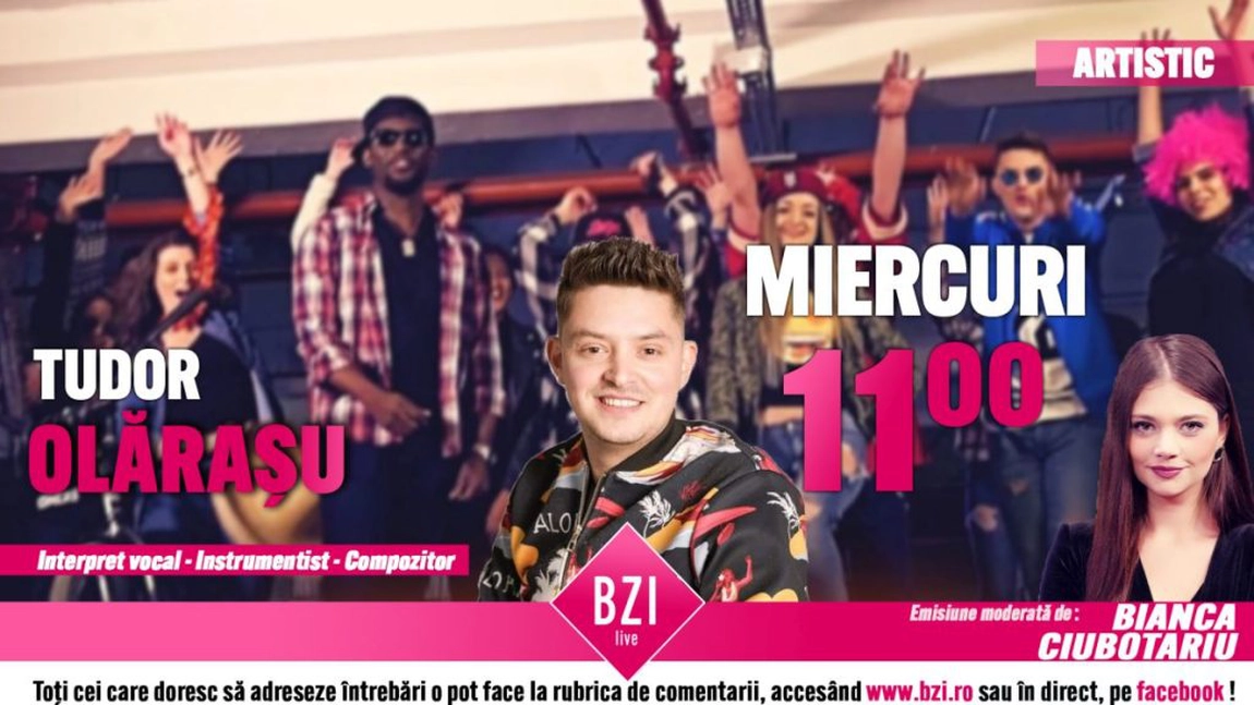 LIVE VIDEO Tânărul care descoperă și valorifică tinerele talente. Tudor Olărașu va veni la BZI LIVE să discute despre cele mai noi proiecte ale casei sale de producție - FOTO