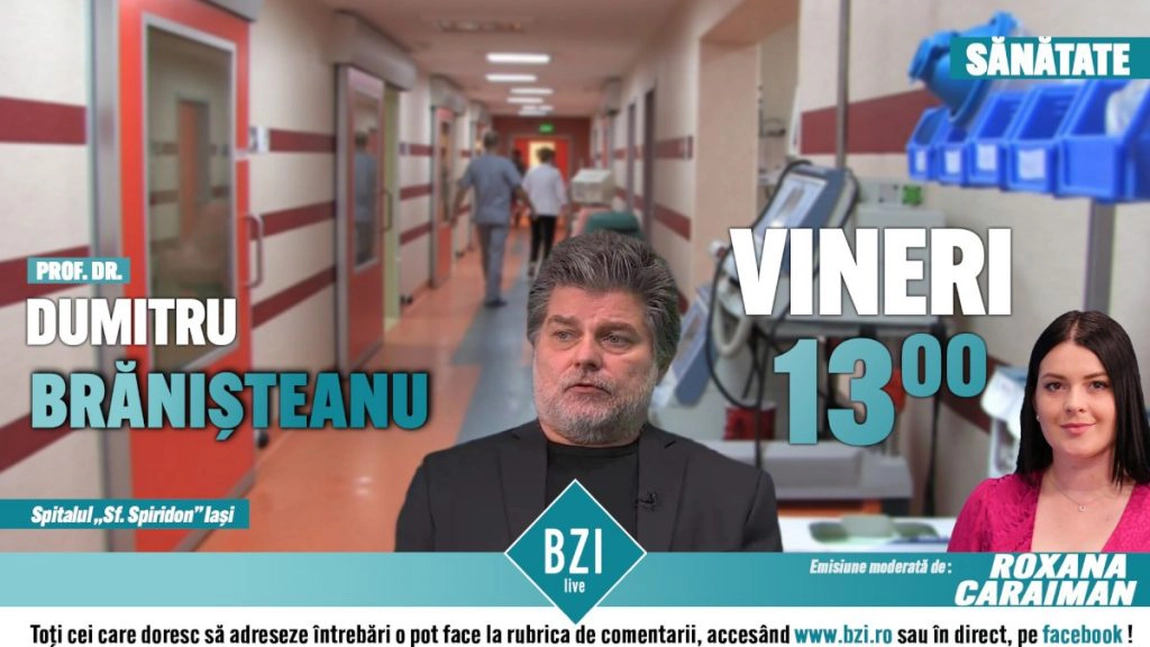 LIVE VIDEO - Când trebuie să mergi la medicul endocrinolog? Află răspunsul de la prof. dr. Dumitru Brănișteanu la emisiunea BZI LIVE - FOTO