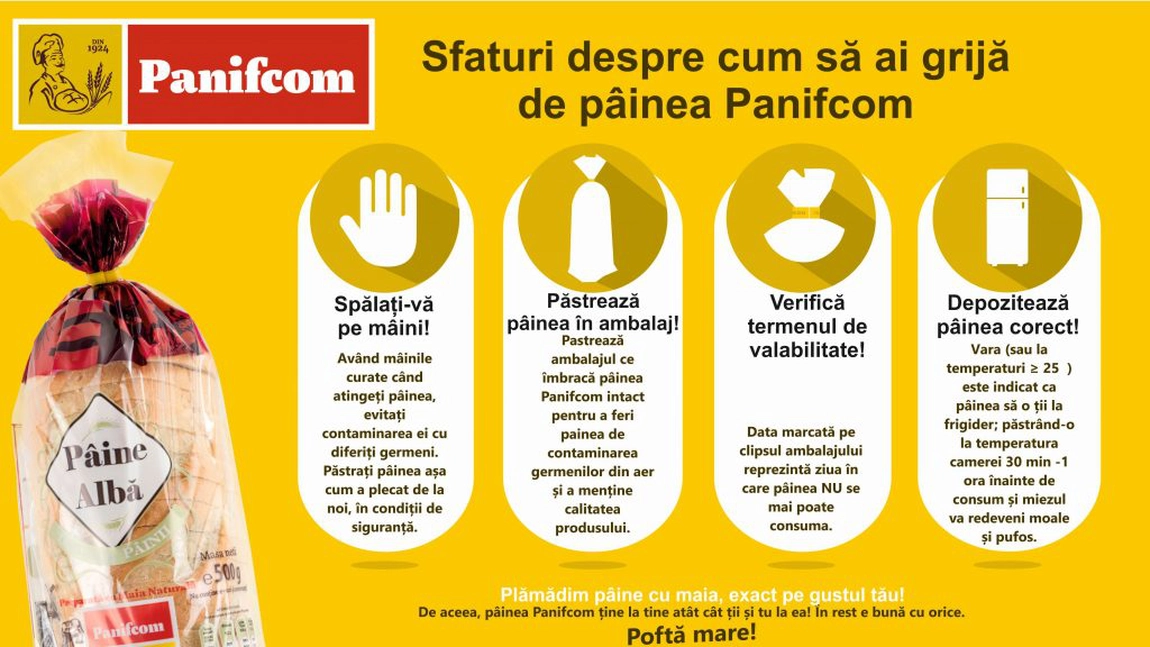 Sfaturi despre cum să ai grijă de gustul bun și de proprietățile benefice ale pâinii Panifcom