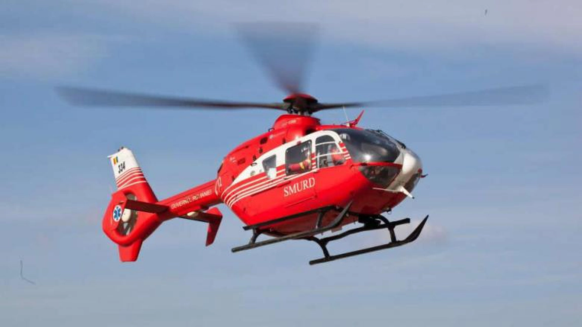 Persoană cu arsuri grave, transferată de la Constanța la Iaşi cu un elicopter SMURD - UPDATE