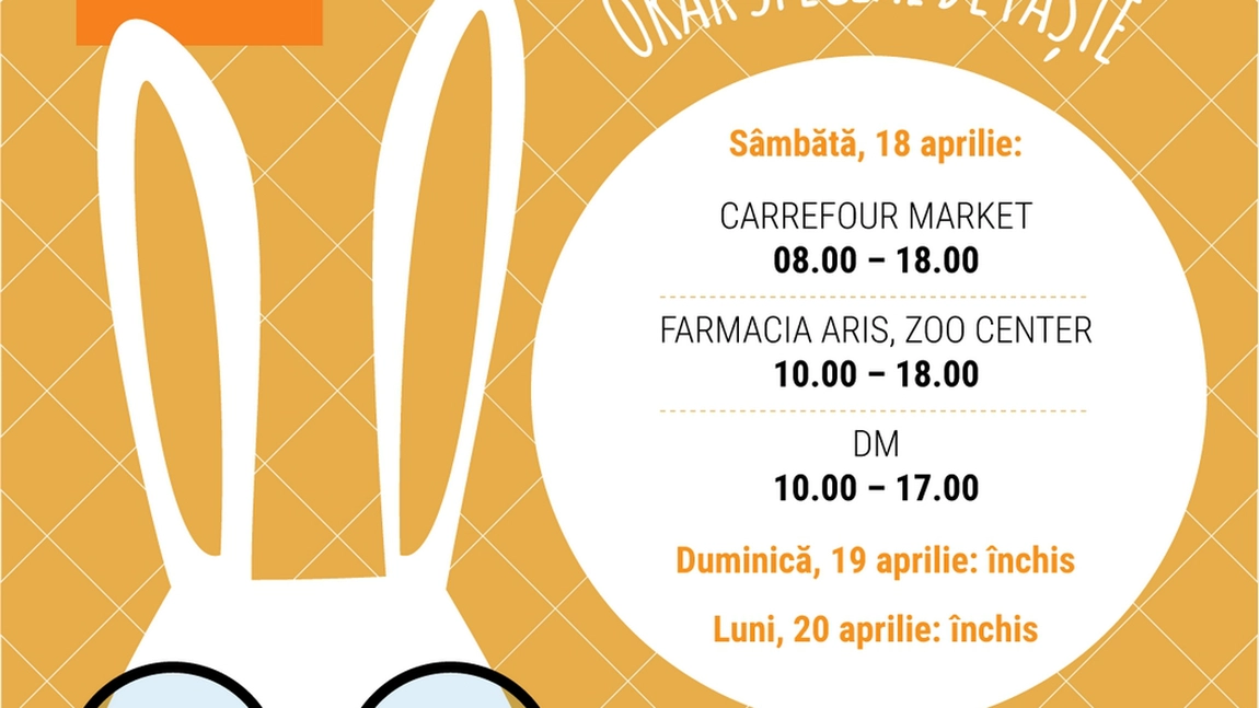 Program special de Paşte al magazinelor deschise din Palas şi Iulius Mall Iaşi. Totul pentru sărbători, o singură destinaţie!