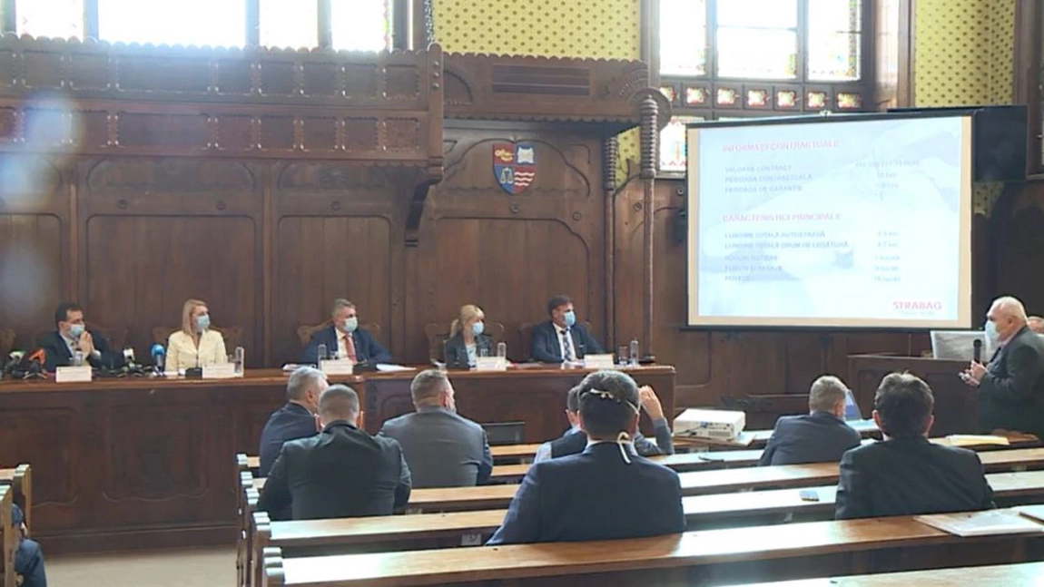 Ludovic Orban, declarații cu privire la semnarea contractului de execuție pentru autostrada Târgu Mureș - Ungheni - LIVE VIDEO