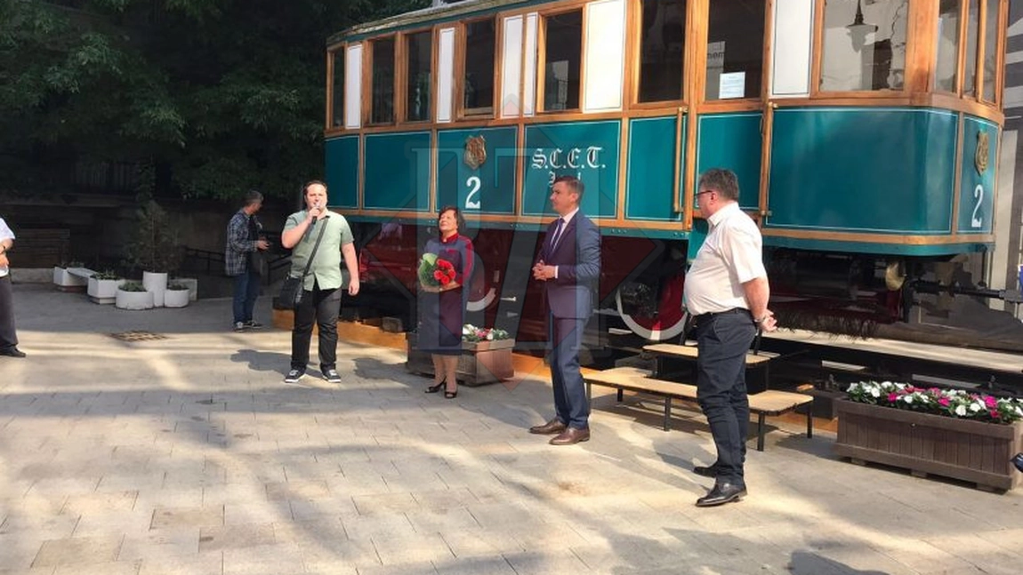 Singurul tramvai istoric construit la Iași se află pe Strada Lăpușneanu pentru expoziția 