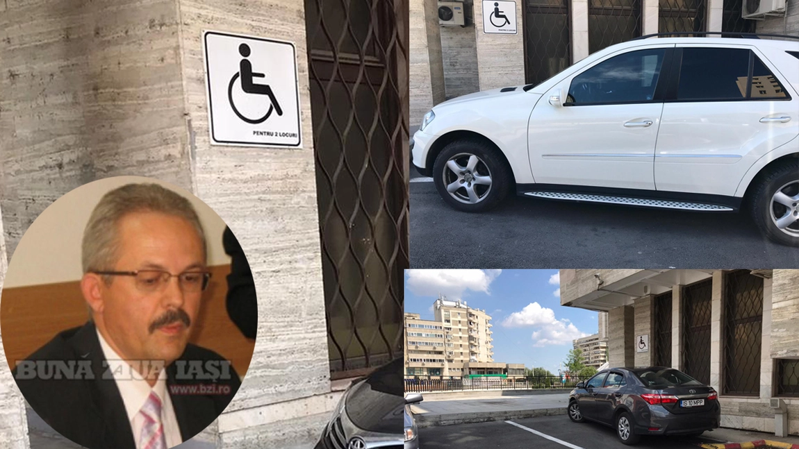 Domnule Anton Doboș, ce handicap aveți? Fostul deputat parchează pe locurile destinate persoanelor cu dizabilități! Nu suferă de vreo infirmitate cunoscută de colegii din Finanțe Iași