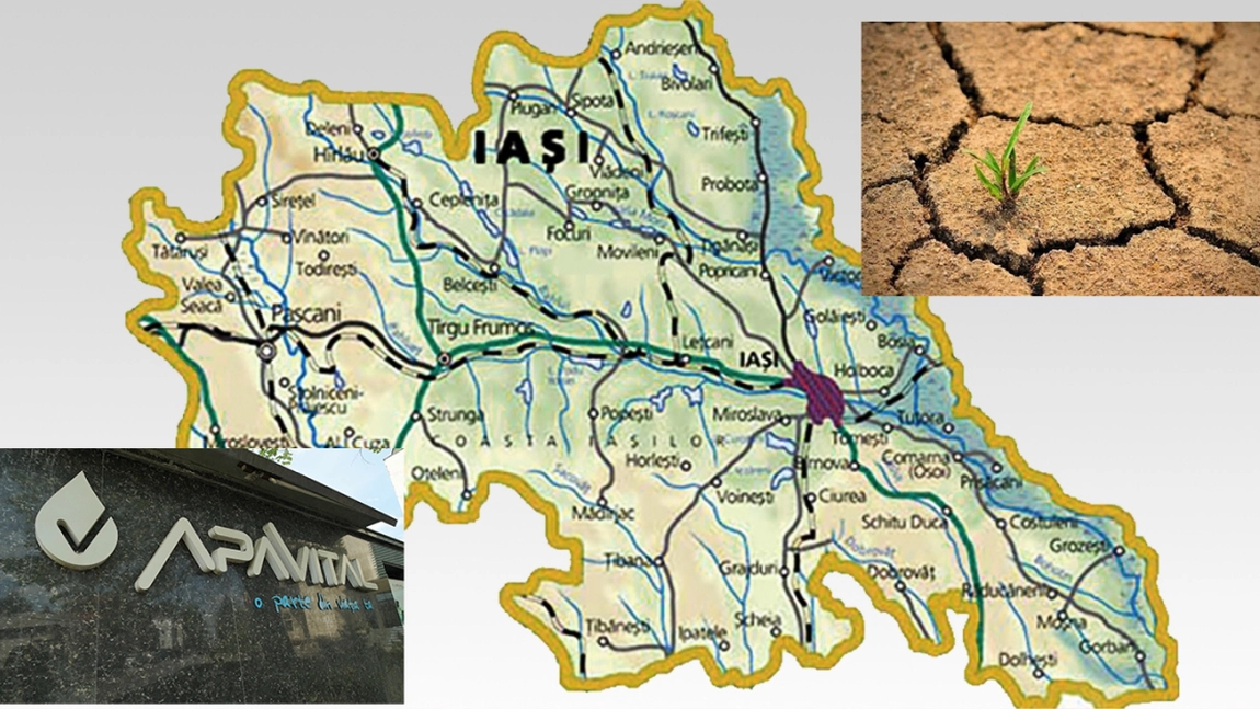 ApaVital va furniza apă doar câteva ore pe zi în luna august către ieșenii din Zona Metropolitană Iași, Hârlău și Pașcani. Seceta face probleme serioase în județul Iași