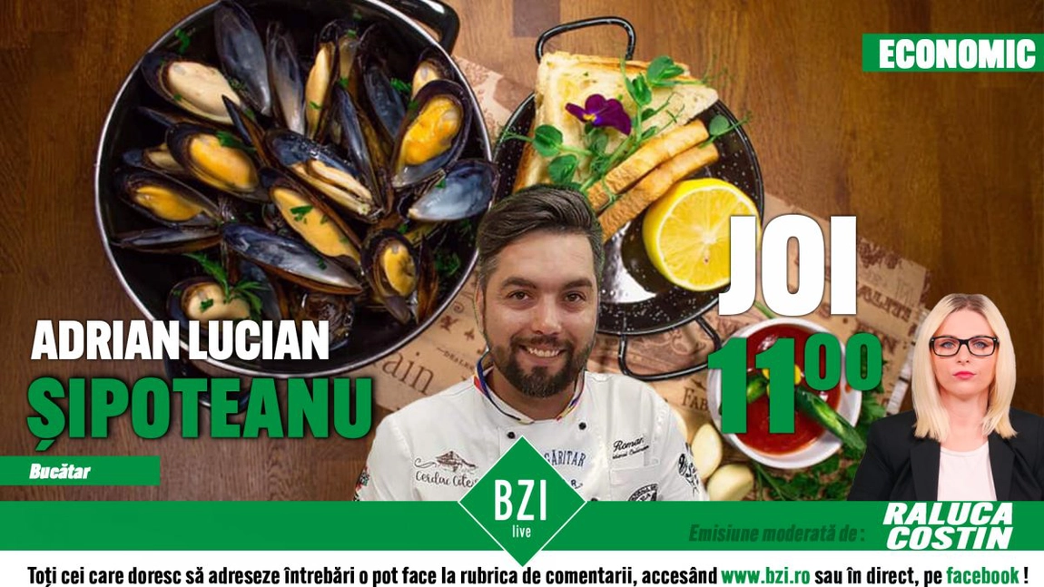 LIVE VIDEO - Ediție de maxim interes cu Adrian Lucian Șipoteanu, bucătar cu experienta, numai la BZI LIVE! - FOTO