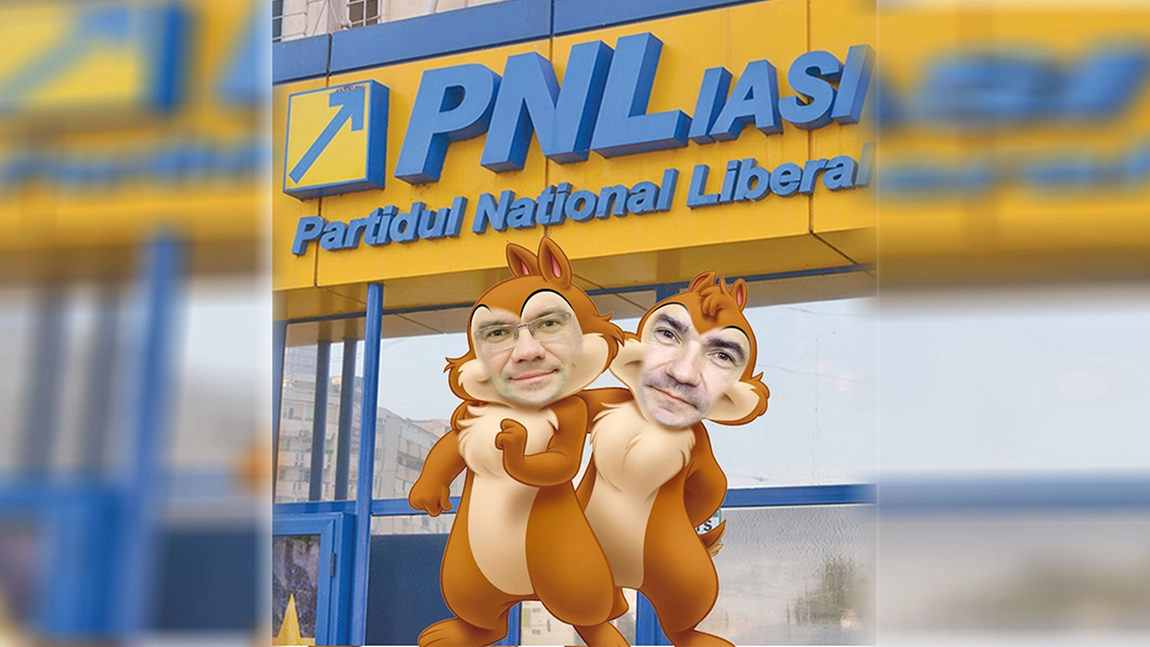 Să mai și zâmbim în această campanie electorală! Mihai Chirica și Costel Alexe, alias Chip și Dale, care adună voturi pentru PNL