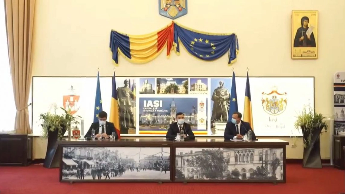 Dezbatere organizată la Primăria Iași. Edilul Mihai Chirica, ministrul Costel Alexe și primarul Chișinăului discută despre problemele comunității de români din Republica Moldova - LIVE VIDEO