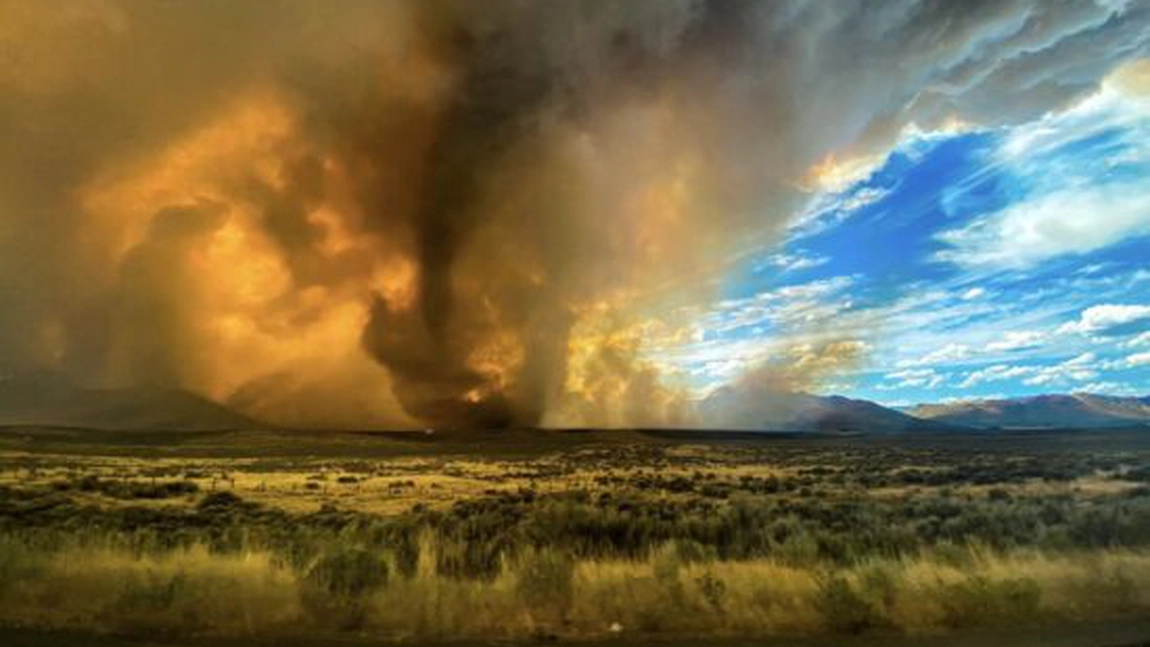 Incendiile de vegetaţie continuă în California. Avertizare, fără precedent, de tornadă de foc - VIDEO