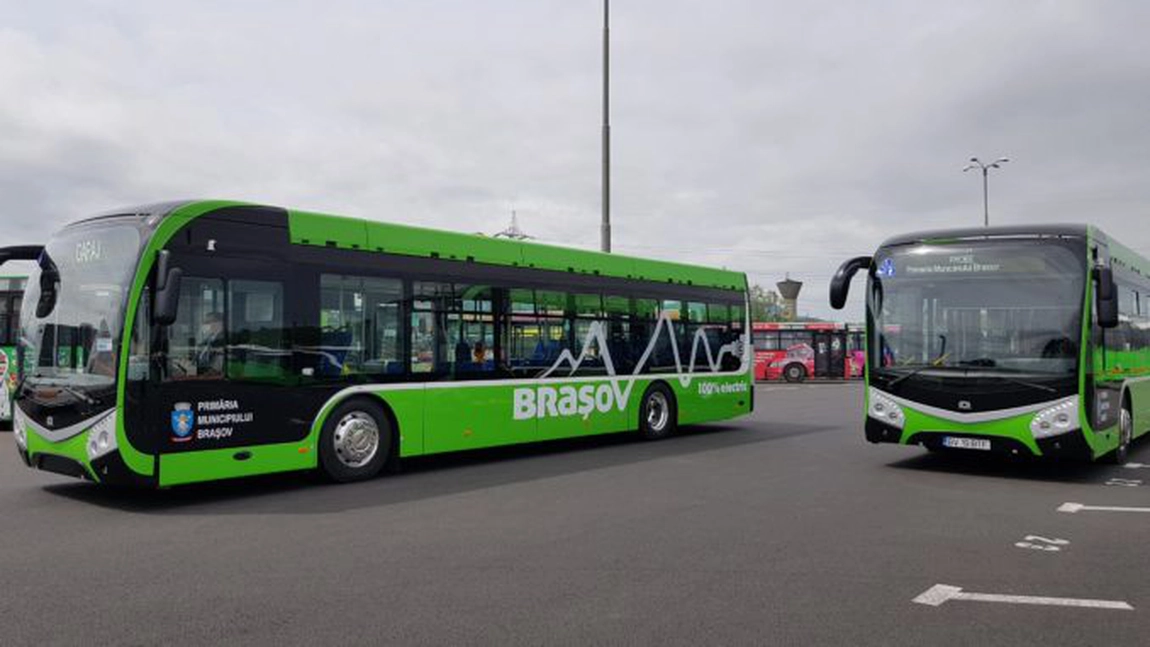 Brașovul este primul mare oraş din România care va avea un transport în comun 100% electric. Au sosit deja primele autobuze