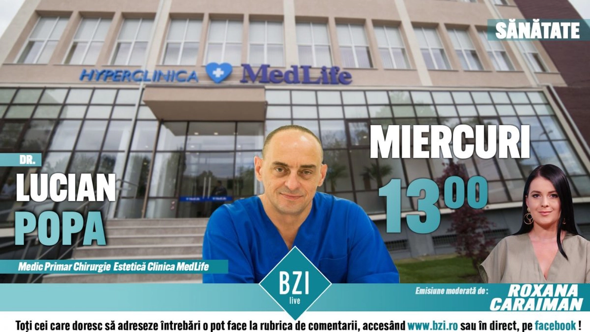 LIVE VIDEO - Despre operaţiile estetice şi preferinţele ieşencelor în materie de corectarea anumitor segmente ale corpului, cu dr. Lucian Popa, la BZI LIVE - FOTO