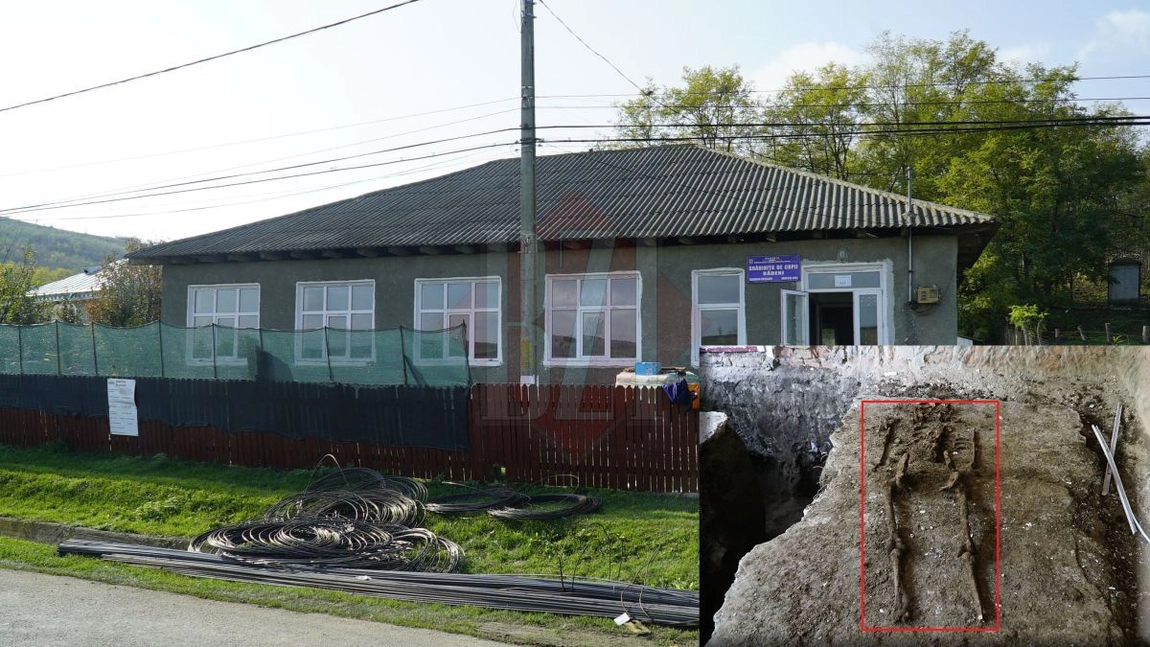 Descoperire șocantă la o grădiniță din Iași! Un schelet uman a fost găsit sub o sală de curs. Nimeni nu își explică cum au ajuns rămășițele acolo (EXCLUSIV) - FOTO, VIDEO