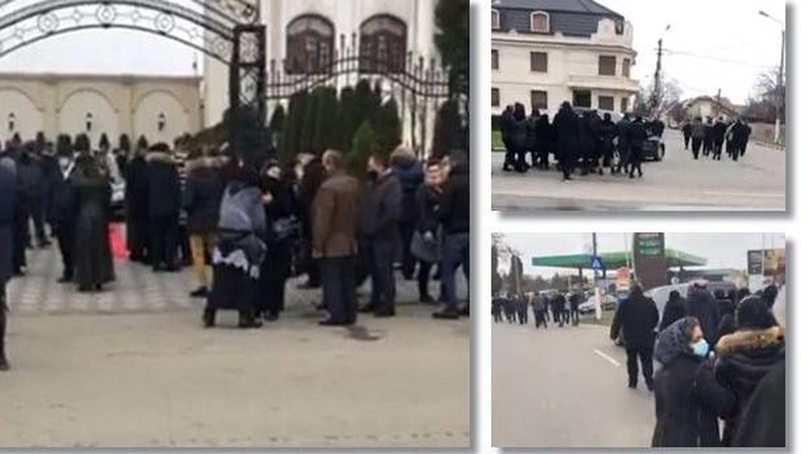 Înmormântare cu sute de rromi și muzica pe străzile din Lugoj, localitate carantinata din cauza pandemiei de COVID-19 - FOTO, VIDEO