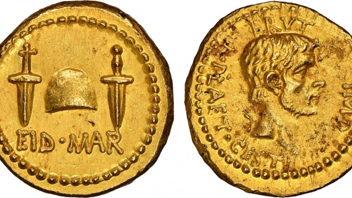 Moneda care comemorează asasinarea lui Iulius Cezar a fost vândută cu milioane de dolari. A fost stabilit un record mondial