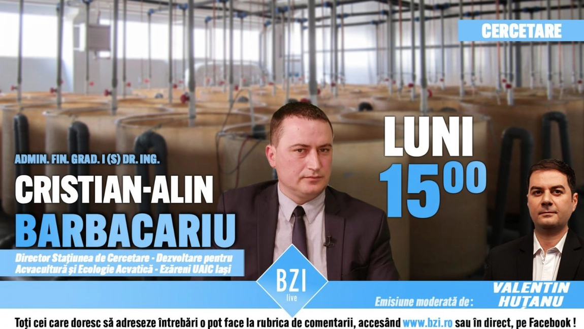 LIVE VIDEO - Producție media BZI LIVE despre unul dintre cele mai interesante și spectaculoase locuri unde se găsesc exemplare speciale în toată România! Invitat este coordonatorul acestuia, admin. fin. grad. I (S) dr. ing. Cristian-Alin Barbacariu de la Universitatea 