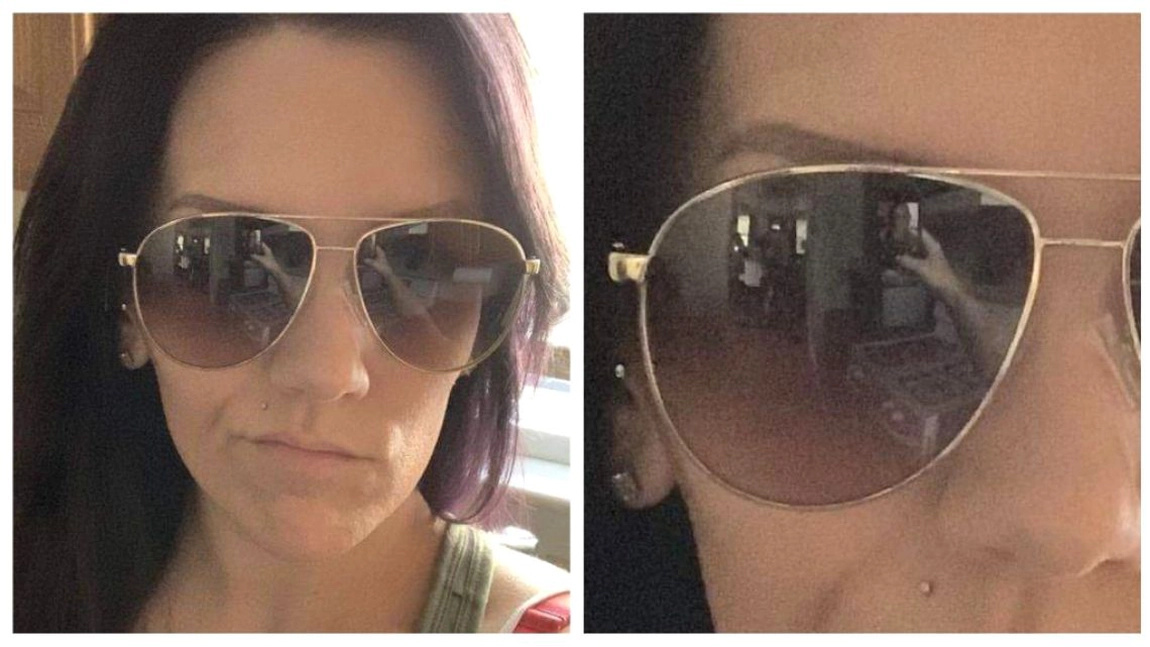 O femeie și-a făcut un selfie cu ochelarii de soare, însă ce a observat după a șocat-o