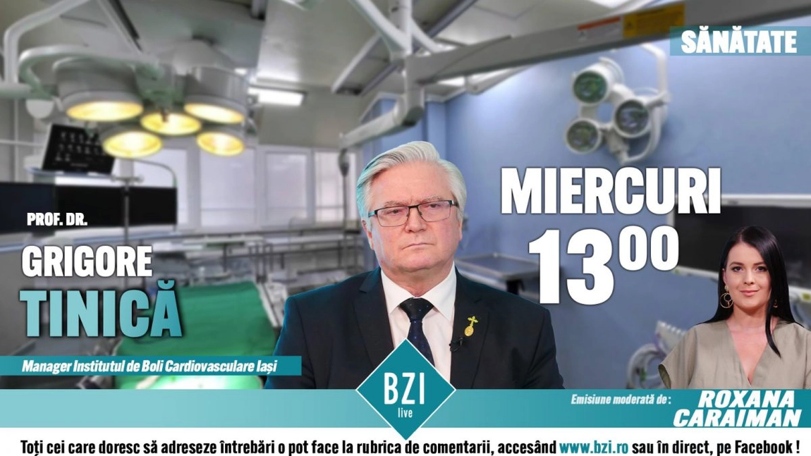 LIVE VIDEO - Detalii despre cea mai mare investiție în sistemul de sănătate ieșean! Prof. univ. dr. Grigore Tinică, managerul Institutului de Boli Cardiovasculare Iași, detaliază la BZI LIVE proiectul din comuna Miroslava - FOTO