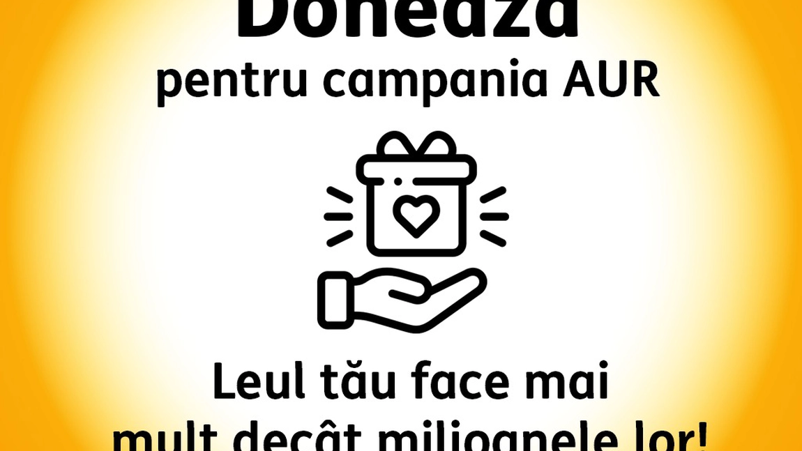 Partidul AUR a strâns 50.000 euro din donaţii. Circa 1.000 de persoane au contribuit la campania Alianţei pentru Unirea Romanilor