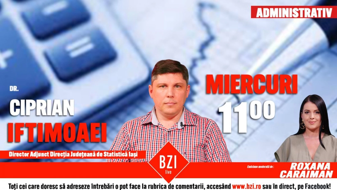 LIVE VIDEO - Cum se prezintă natalitatea și mortalitatea în plină pandemie de Covid-19? Ciprian Iftimoaei, directorul adjunct al Direcției Județene de Statistică Iași, furnizează date importante în privința evoluției principalelor fenomene demografice - FOTO