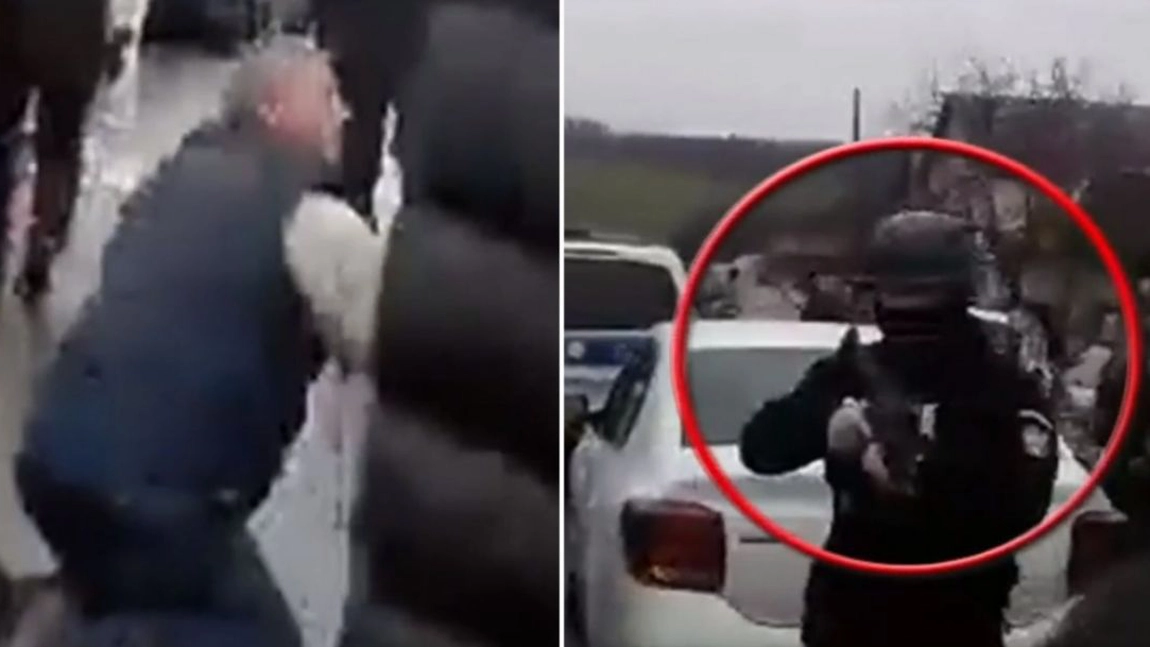 Bătrân lovit de un mascat în timpul unor percheziții în Maramureș, unde zeci de oameni s-au îmbrâncit. Poliția anunță anchetă - VIDEO