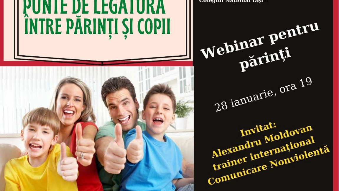 Activităti de consiliere pentru elevi și părinți la Colegiul Național Iași