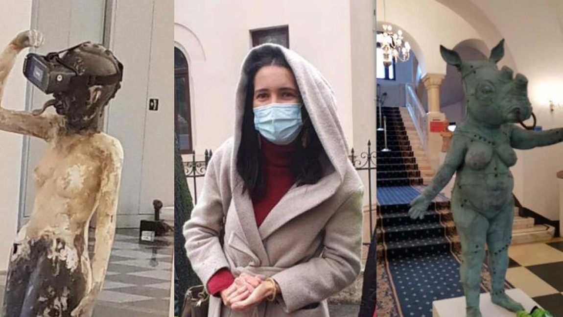 Arta marca Clotilde Armand, primar USR: Draci dezbrăcați expuși in Primăria Sectorului 1 din București