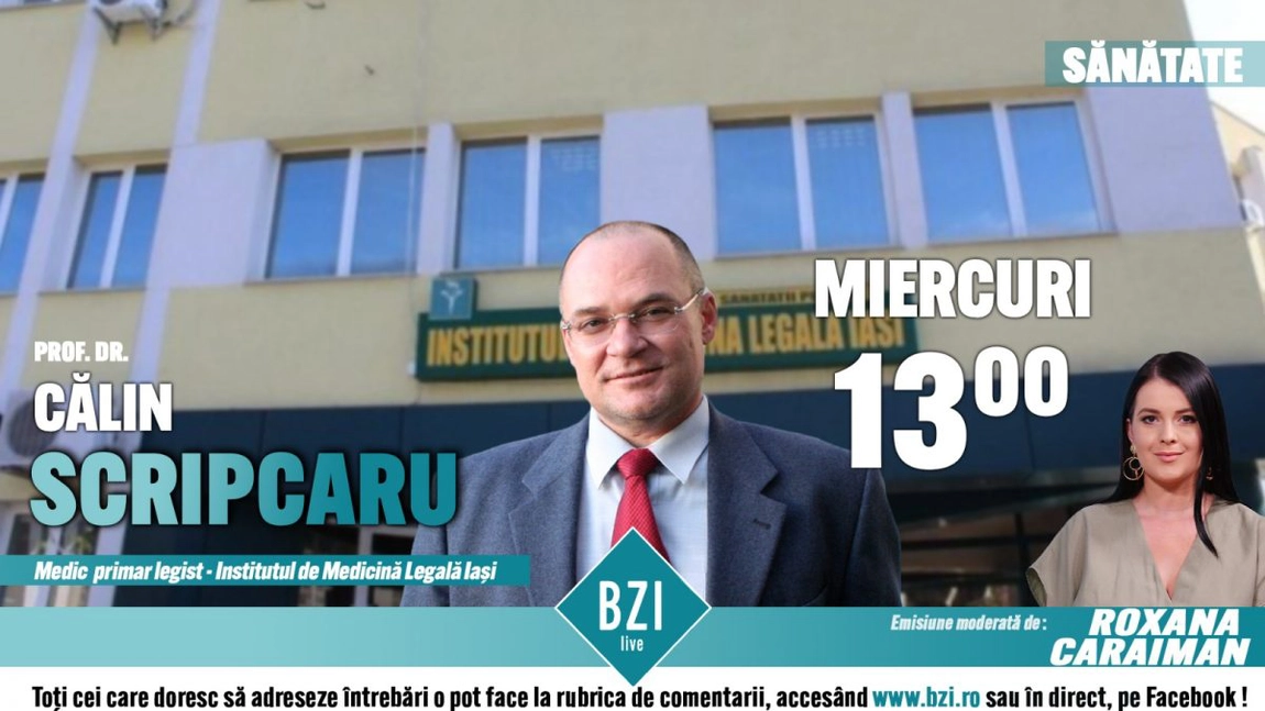 LIVE VIDEO - Constatările autopsiilor în cazul deceselor puse pe seama COVID-19. Prof. dr. Călin Scripcaru dezvăluie la BZI LIVE ce au găsit legiștii la cazurile examinate - FOTO