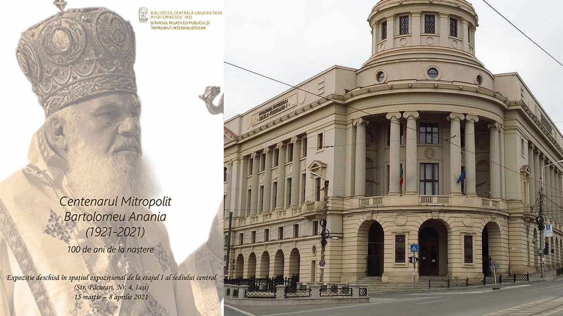 Centenarul Mitropolit Bartolomeu Anania (1921-2021): 100 de ani de la naștere, la Biblioteca Centrală Universitară Iași - GALERIE FOTO
