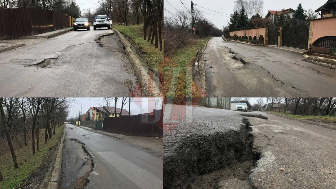 Casele VIP-urilor se duc la vale! Strada din Iași unde pământul fuge de sub picioare. Imagini de groază din ceea ce era odată cea mai vânată zonă a orașului - GALERIE FOTO